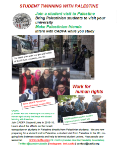STUDENT TWINNING WITH PALESTINE