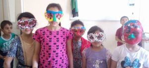 kids with masks